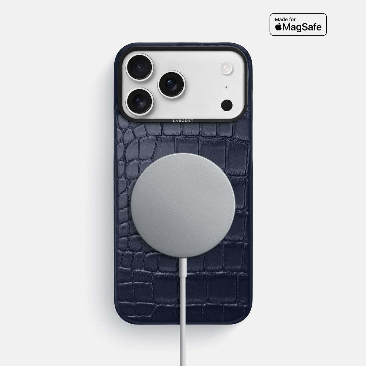 Classic Case For iPhone 18 Pro Max In Alligator -5 | Navy-Blue-Black