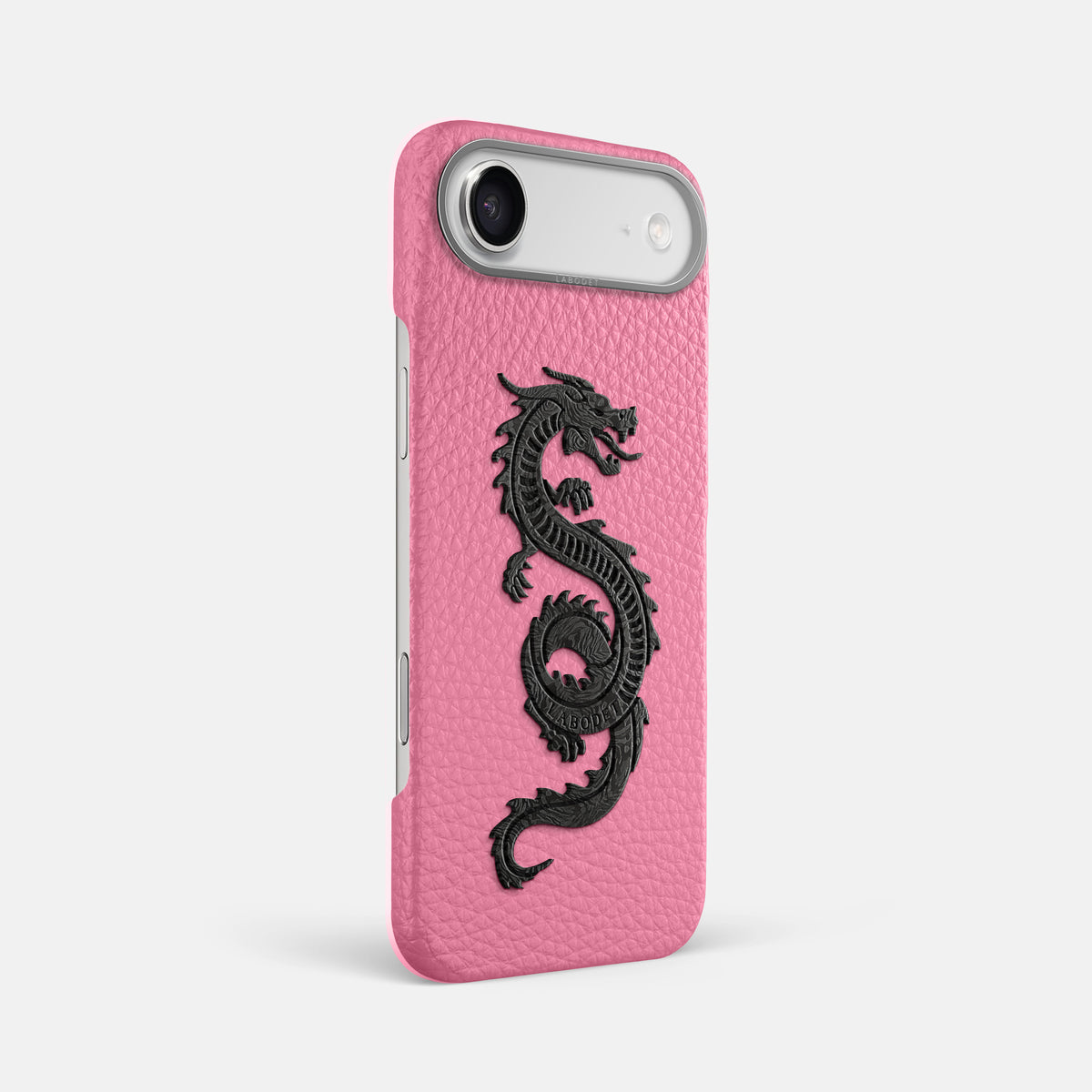 Classic Case With Carbon Dragon For iPhone 17 Air In Calf -2 | Pink-Steel