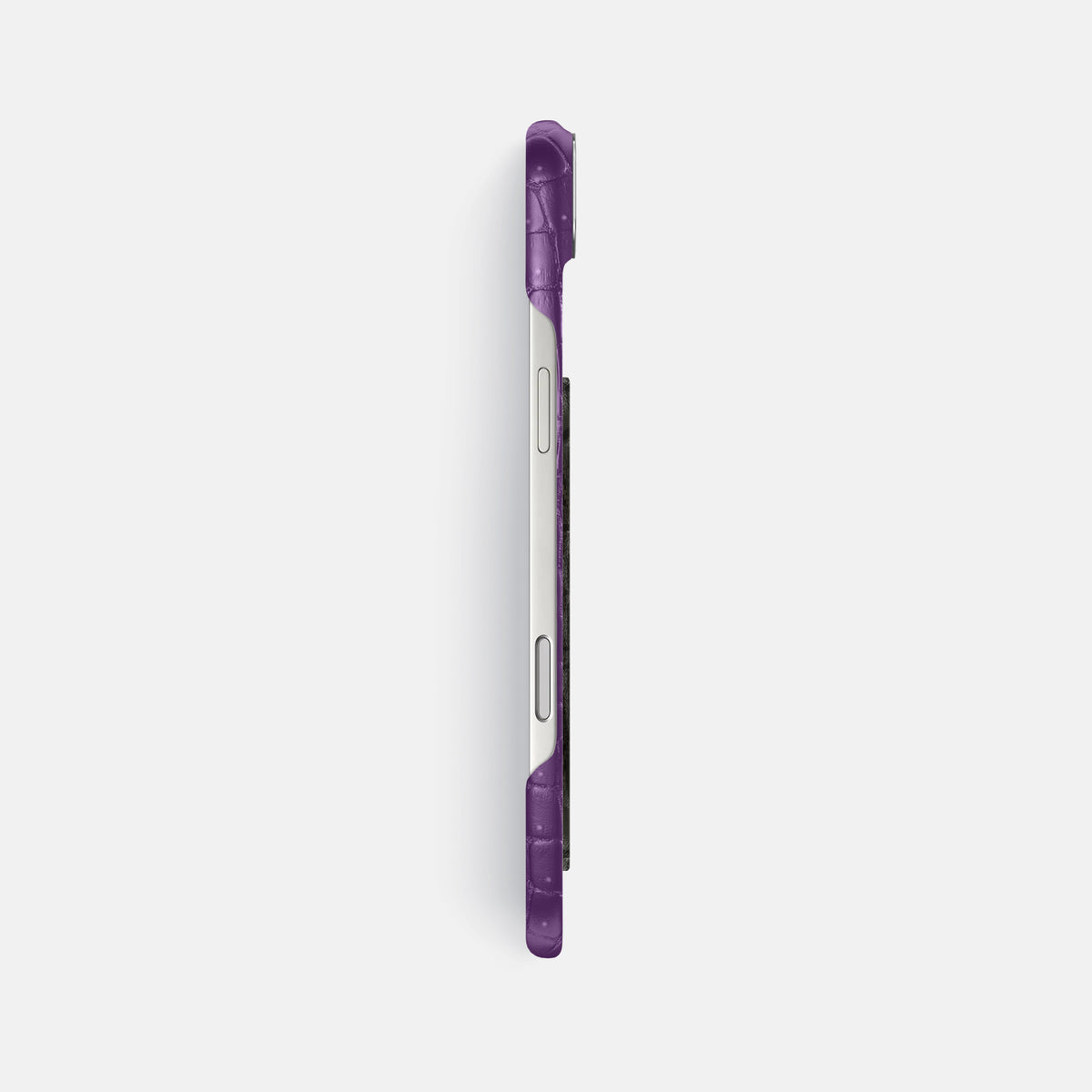 Classic Case With Carbon Dragon For iPhone 17 Air In Porosus Crocodile -3 | Purple-Steel