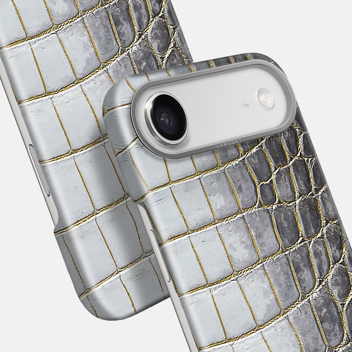 Classic Case For iPhone 17 Air In Himalayan Crocodile -5 | Gold-Steel