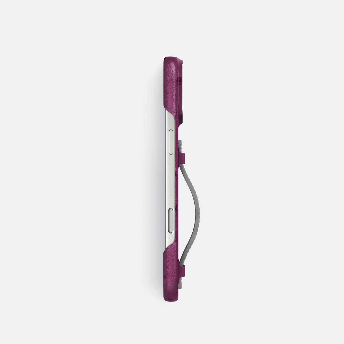 Center Handle Coloré For iPhone 18 Pro In Ostrich -2 | Purple-Steel