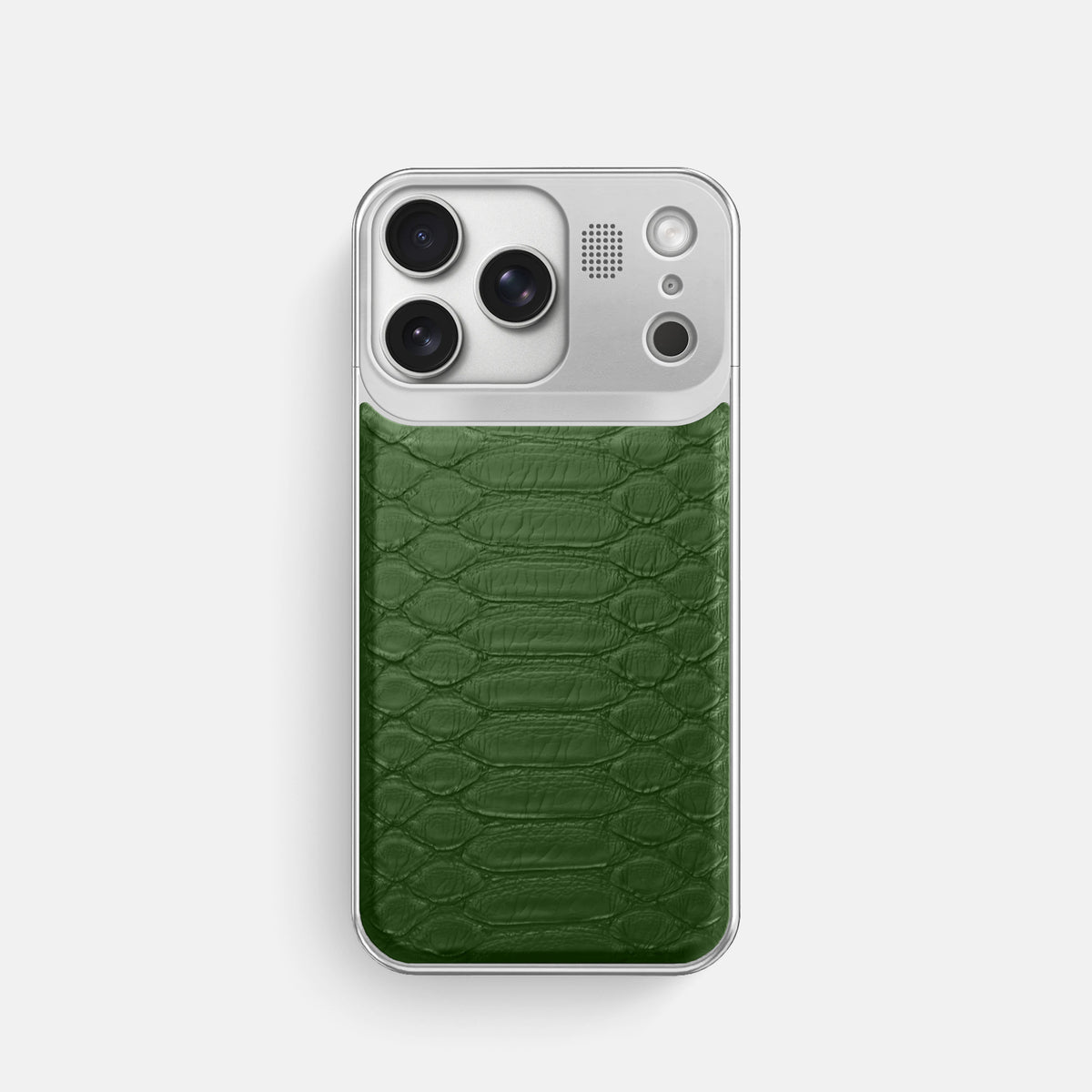 Metal Case For iPhone 17 Pro In Python -1 | Green-Steel