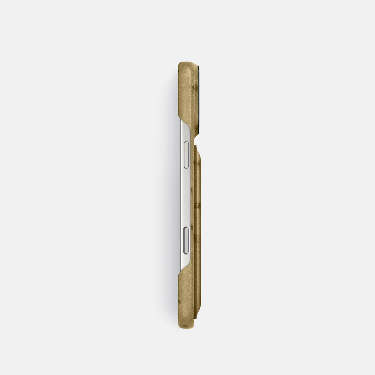Double Card Case For iPhone 17 Pro In Ostrich -3 | Desert-Sand-Black
