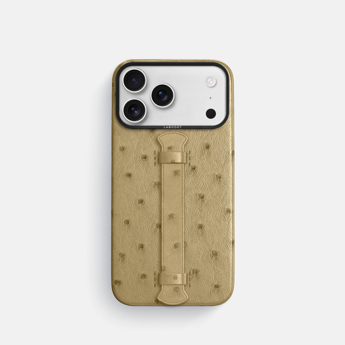 Center Handle For iPhone 18 Pro In Ostrich -1 | Desert-Sand-Black