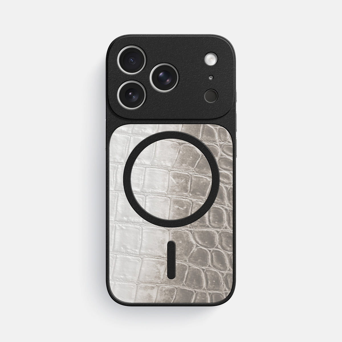 MagSafe Mask For iPhone 17 Pro Max In Himalayan Crocodile -3 | Grey
