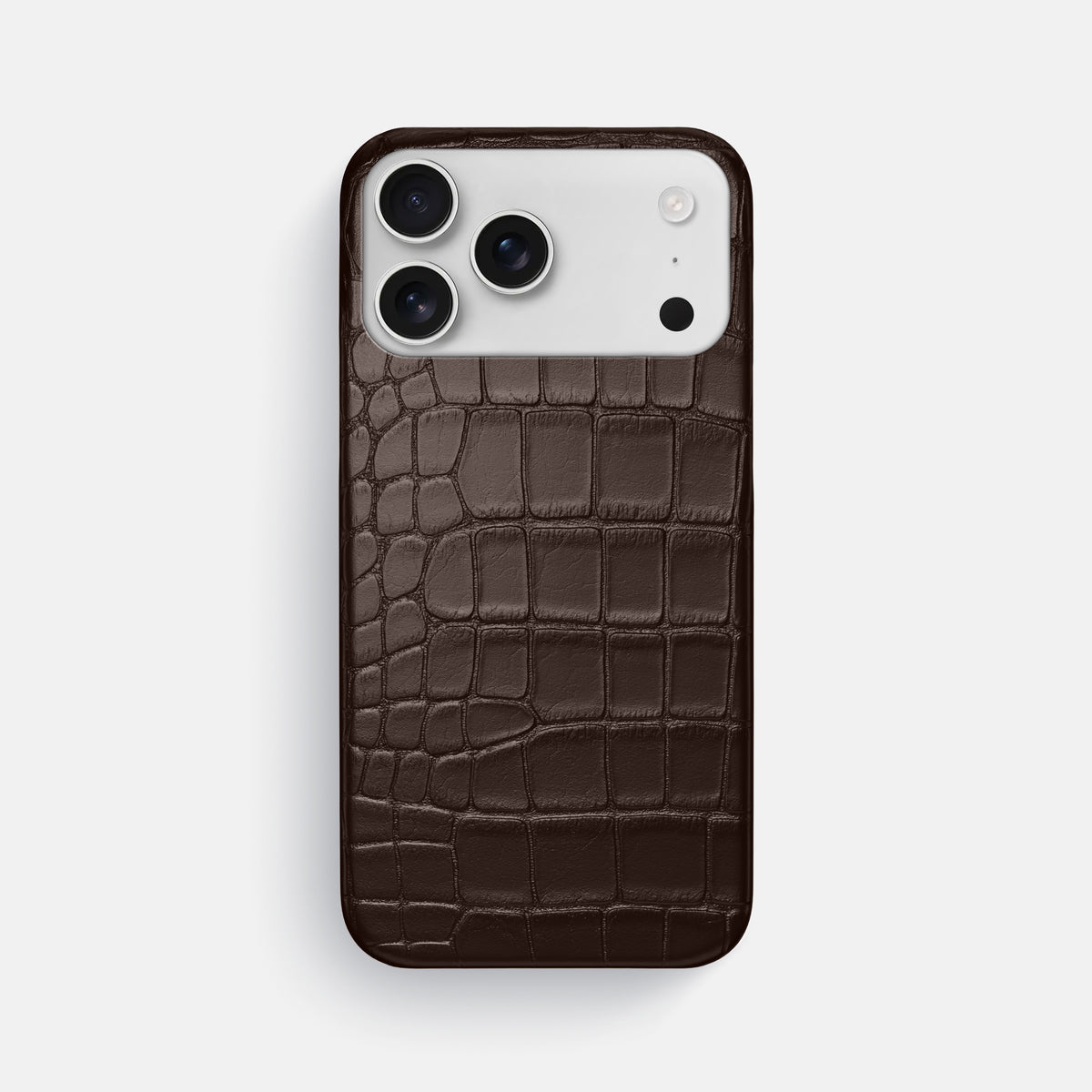 Slim Case For iPhone 17 Pro Max In Alligator -1 | Dark-Brown