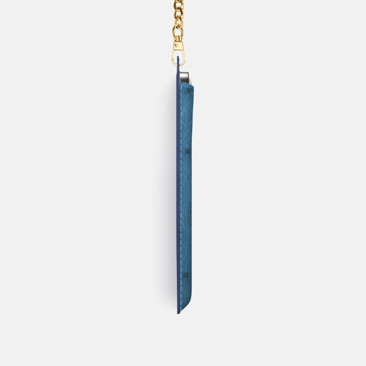 Crossbody Bag For iPhone 18 Pro In Ostrich -4 | Blue-Jeans-Gold