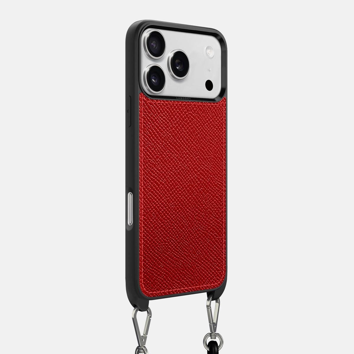 Crossbody Sport Case For iPhone 18 Pro Max In Epsom-Style Calf -2 | Red
