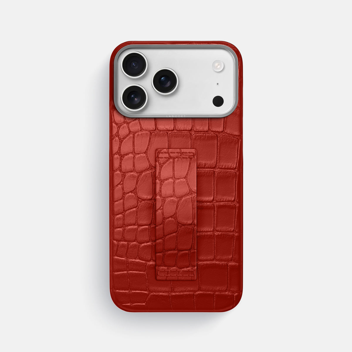 Finger Case For iPhone 17 Pro Max In Alligator -1 | Red-Steel