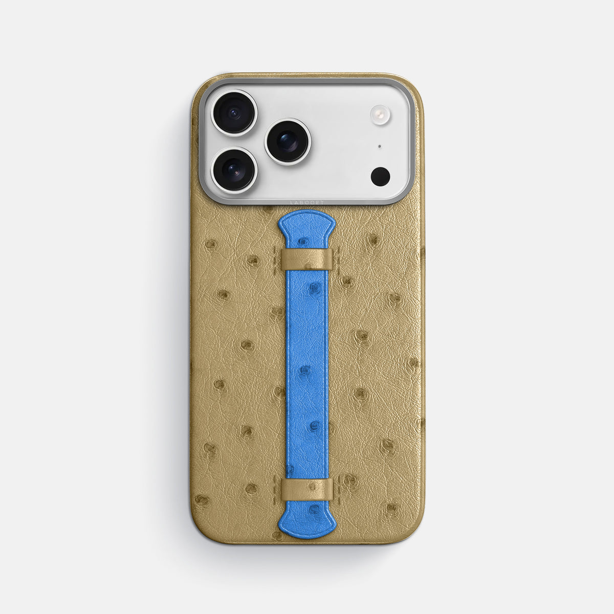 Center Handle Coloré For iPhone 17 Pro Max In Ostrich -1 | Desert-Sand-Steel