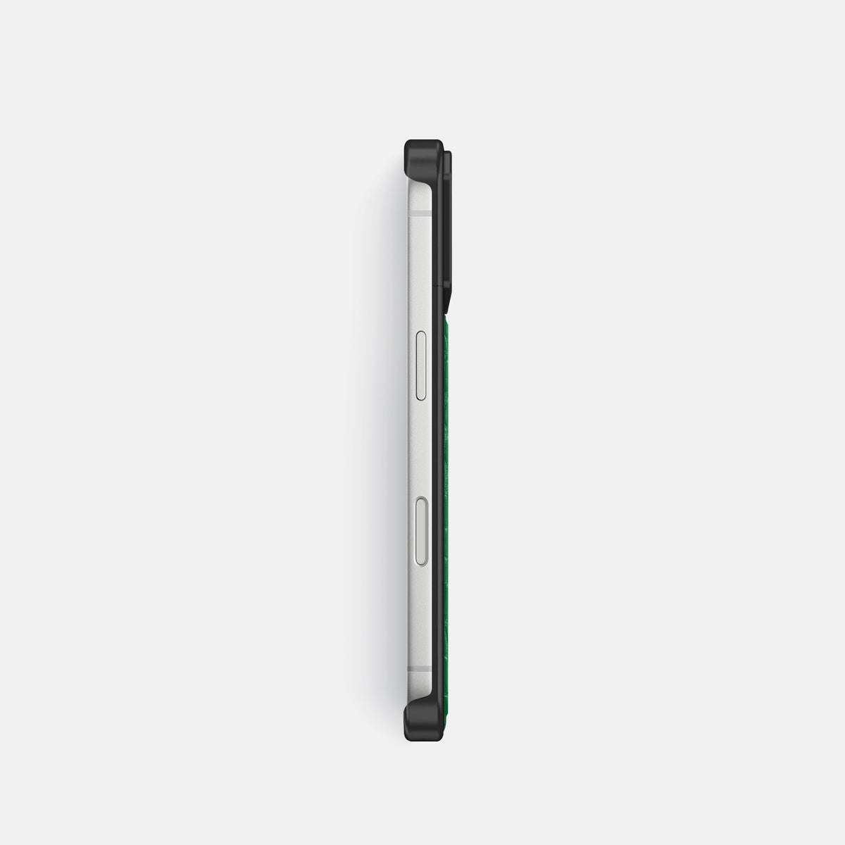 Metal Case For iPhone 17 Pro In Alligator -3 | Forest-Green-Black