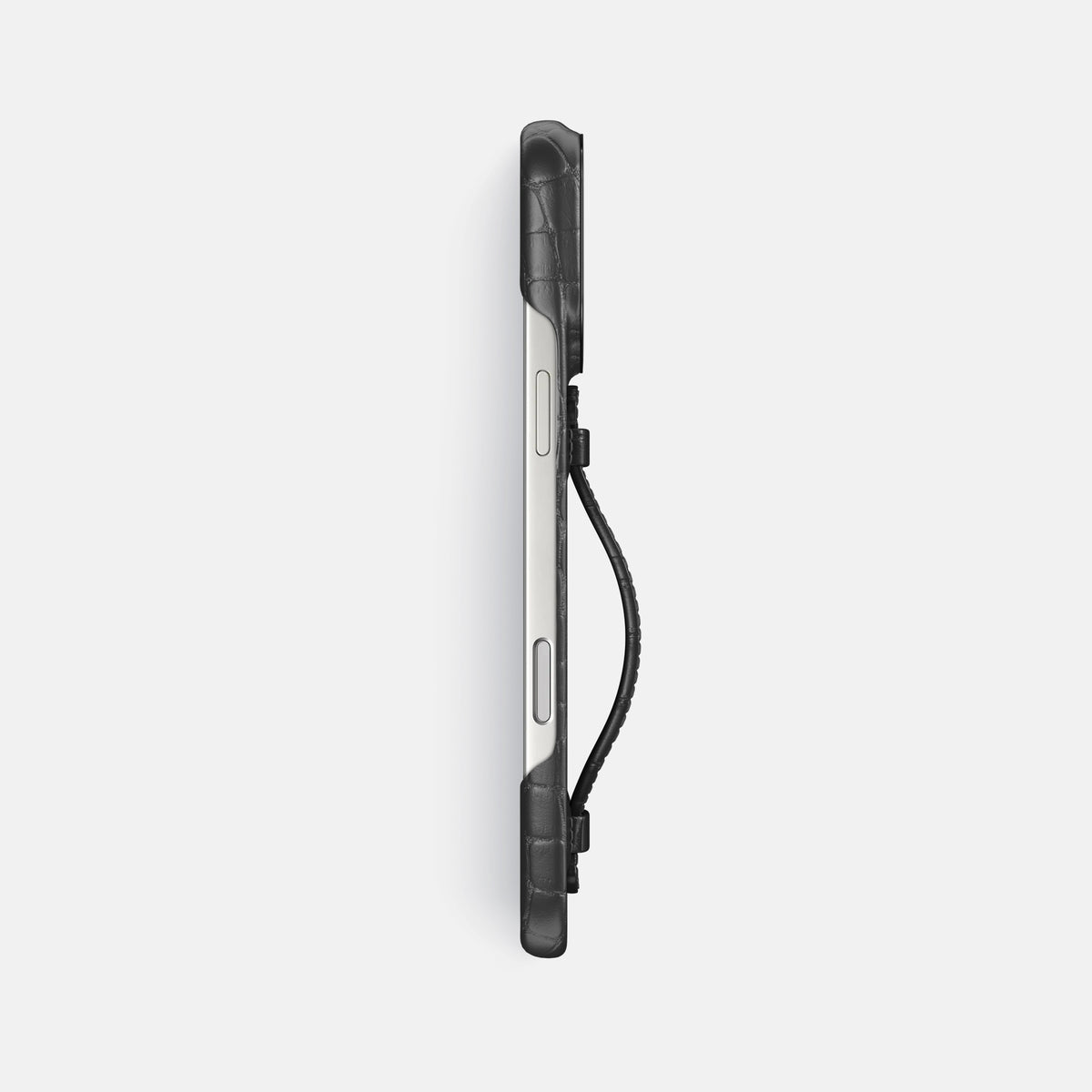 Center Handle For iPhone 17 Pro Max In Alligator -3 | Grey-Black