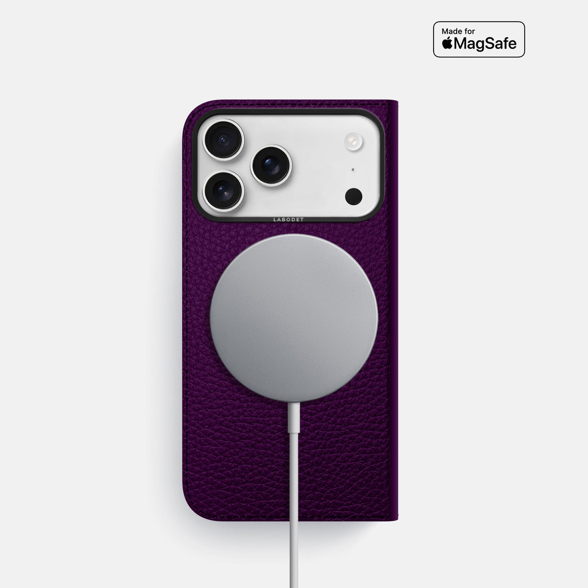 Folio Case For iPhone 18 Pro In Calf -3 | Violet-Black