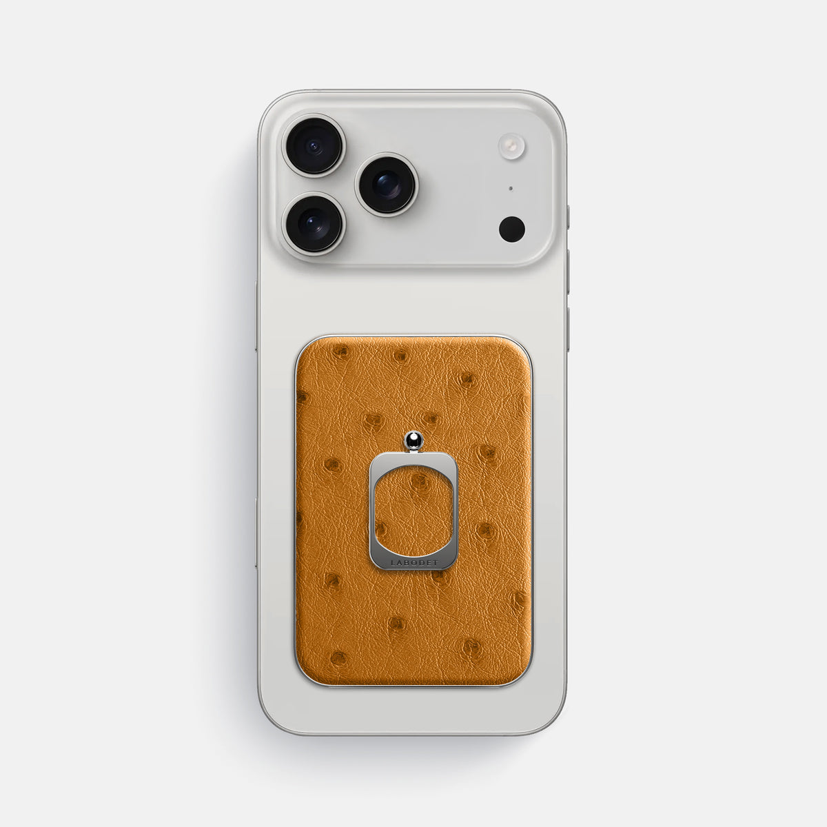 MagSafe Ring For iPhone 17 Pro Max In Ostrich -2 | Chestnut-Steel