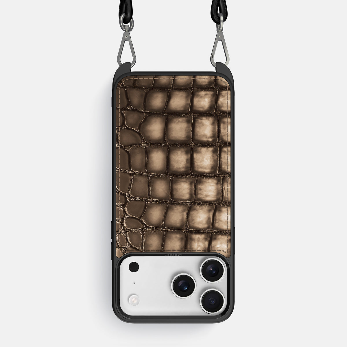 Crossbody Sport Case For iPhone 17 Pro Max In Patina Alligator -1 | Etoupe