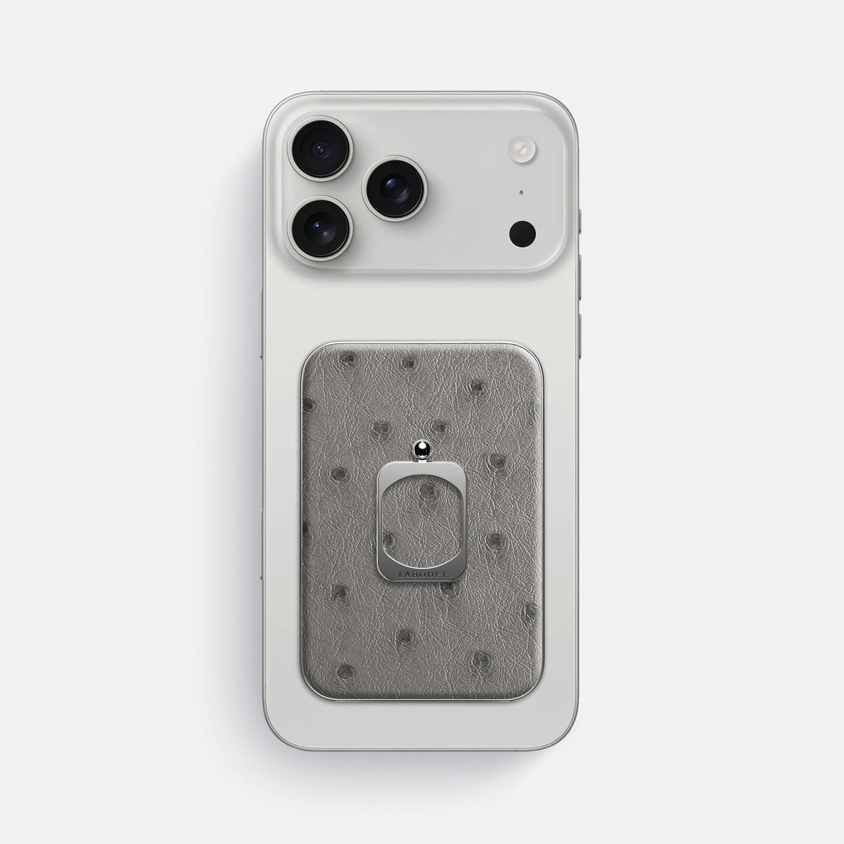 MagSafe Ring For iPhone 17 Pro Max In Ostrich -2 | Grey-Steel