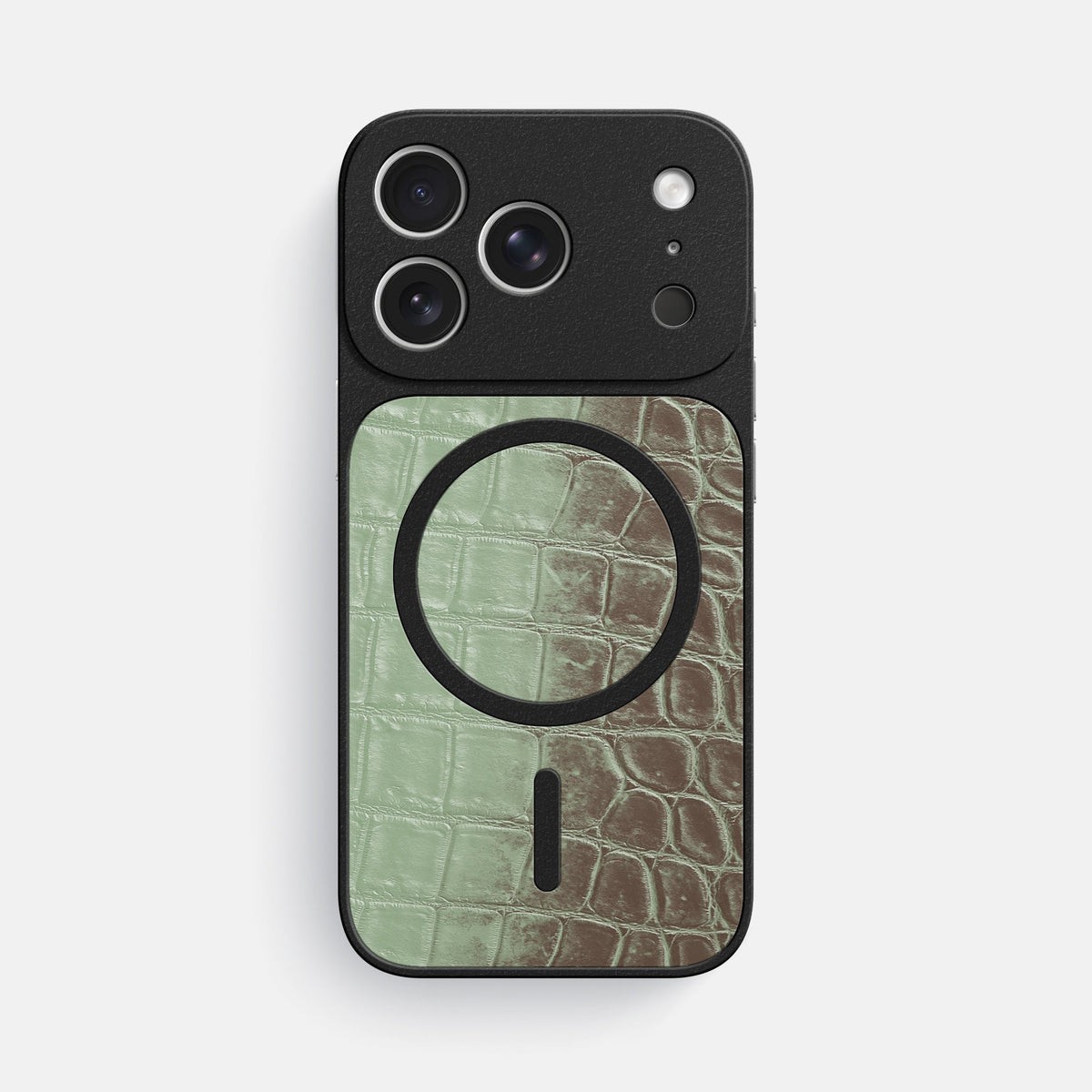 MagSafe Mask For iPhone 18 Pro Max In Himalayan Crocodile -3 | Pistachio