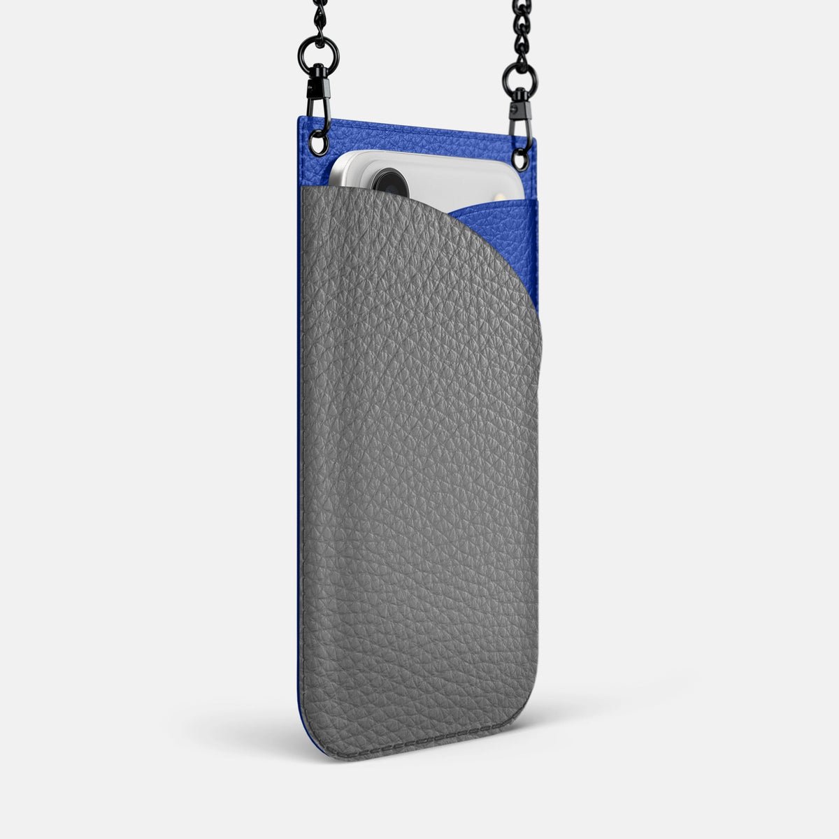 Crossbody Bag For iPhone 18 Pro Max In Calf -2 | Souris-Black