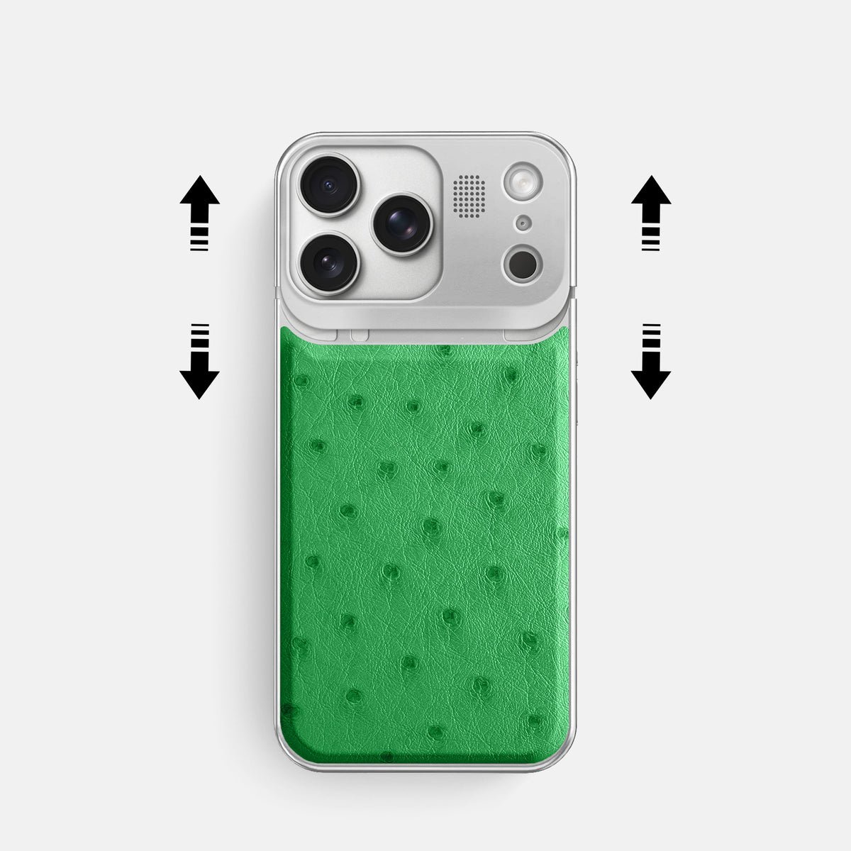Metal Case For iPhone 17 Pro In Ostrich -2 | Kentucky-Green-Steel