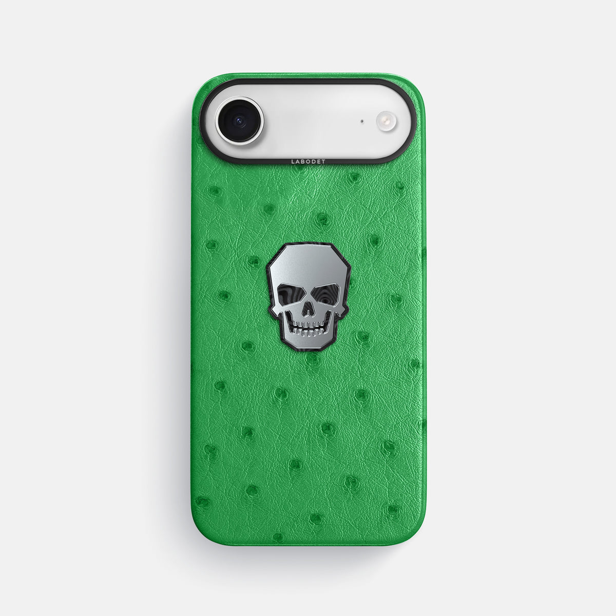 Classic Case With Titanium Skull For iPhone 17 Air In Ostrich -1 | Kentucky-Green-Black