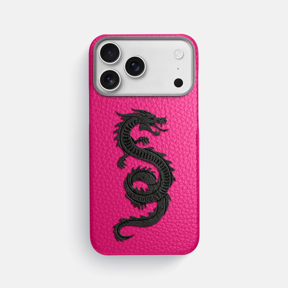 Classic Case With Carbon Dragon For iPhone 18 Pro Max In Calf -1 | Magenta-Steel