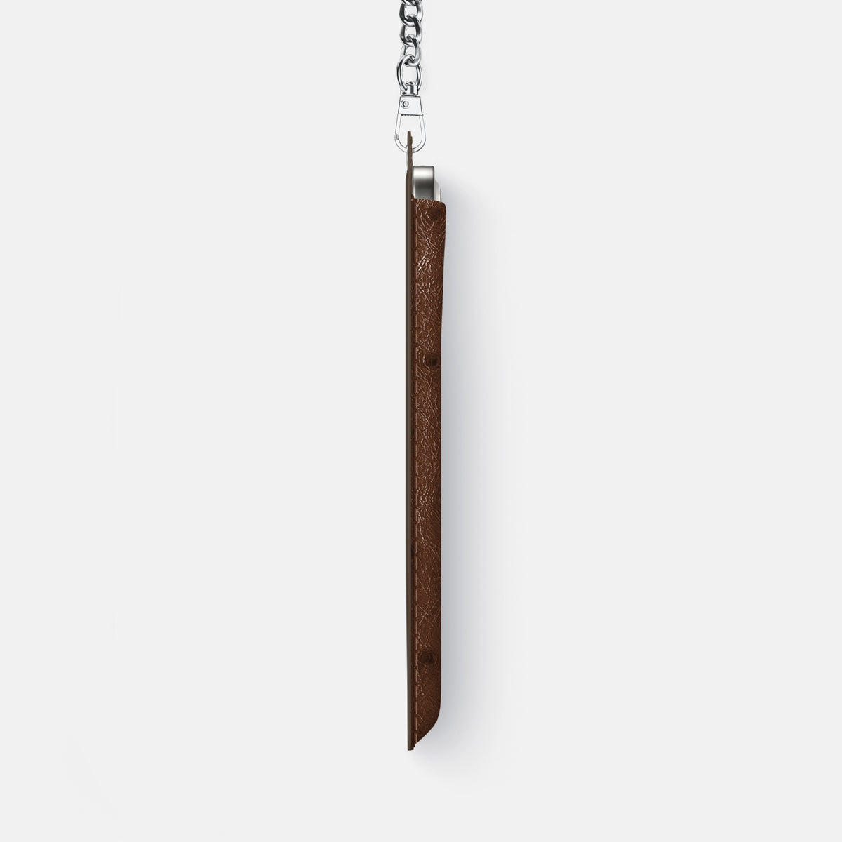 Crossbody Bag For iPhone 17 Pro Max In Ostrich -4 | Chocolate-Steel