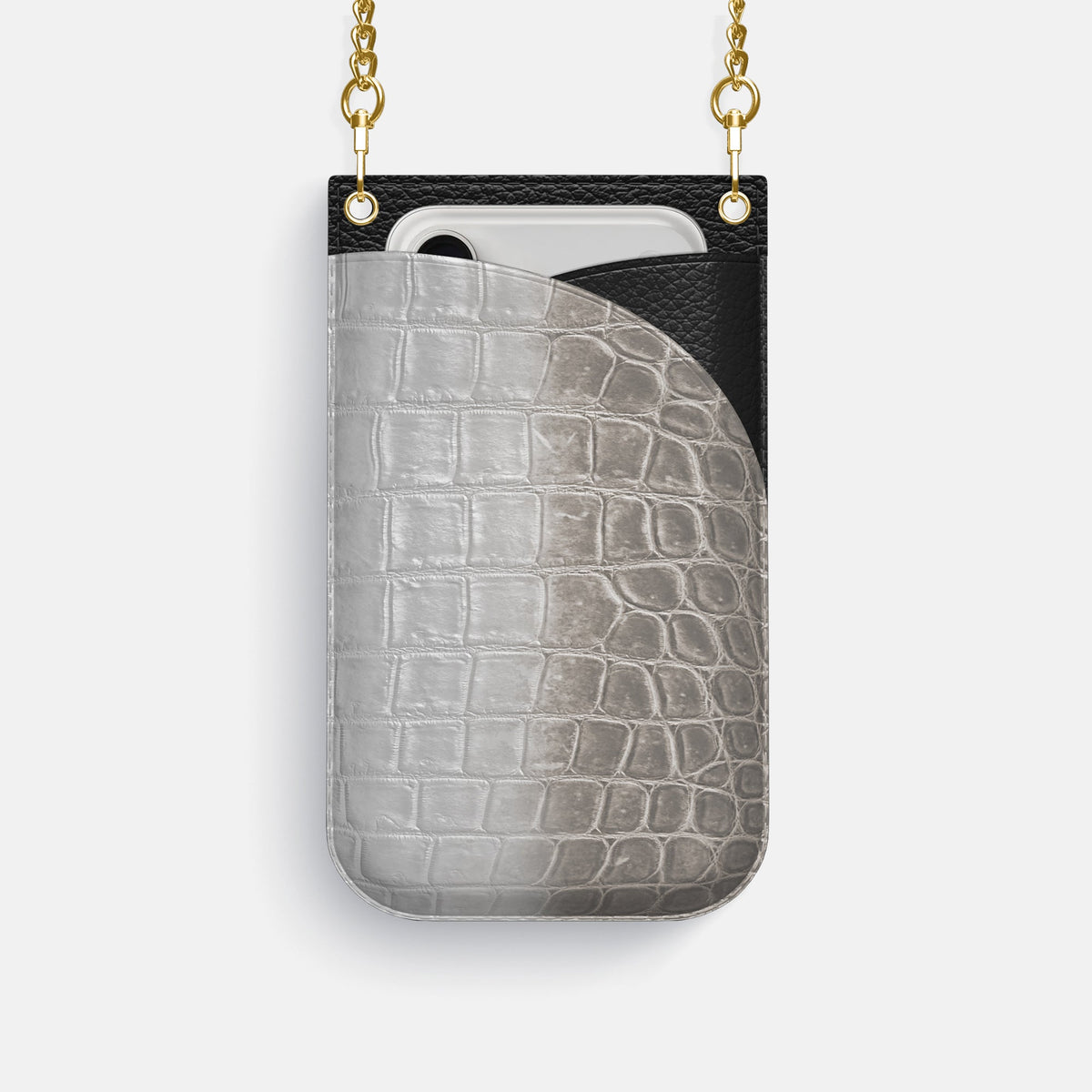 Crossbody Bag For iPhone 17 Pro In Himalayan Crocodile