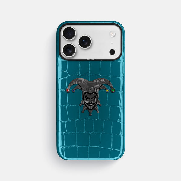 Classic Case With Carbon Joker For iPhone 17 Pro Max In Shiny Alligator