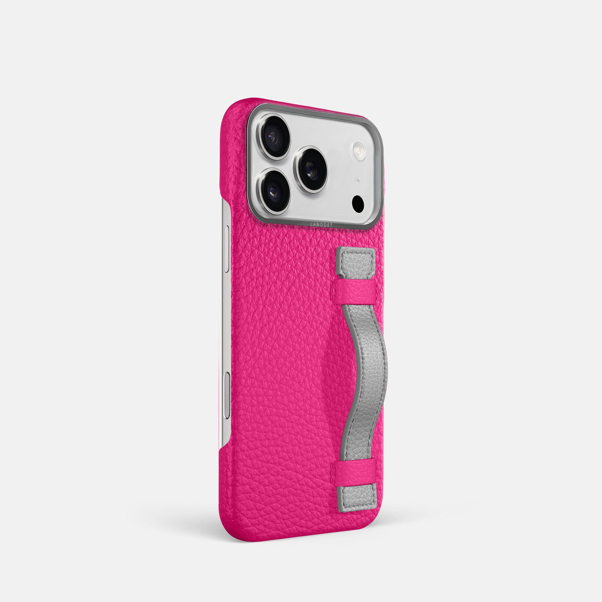 Handle Case Coloré For iPhone 18 Pro In Calf -2 | Magenta-Steel