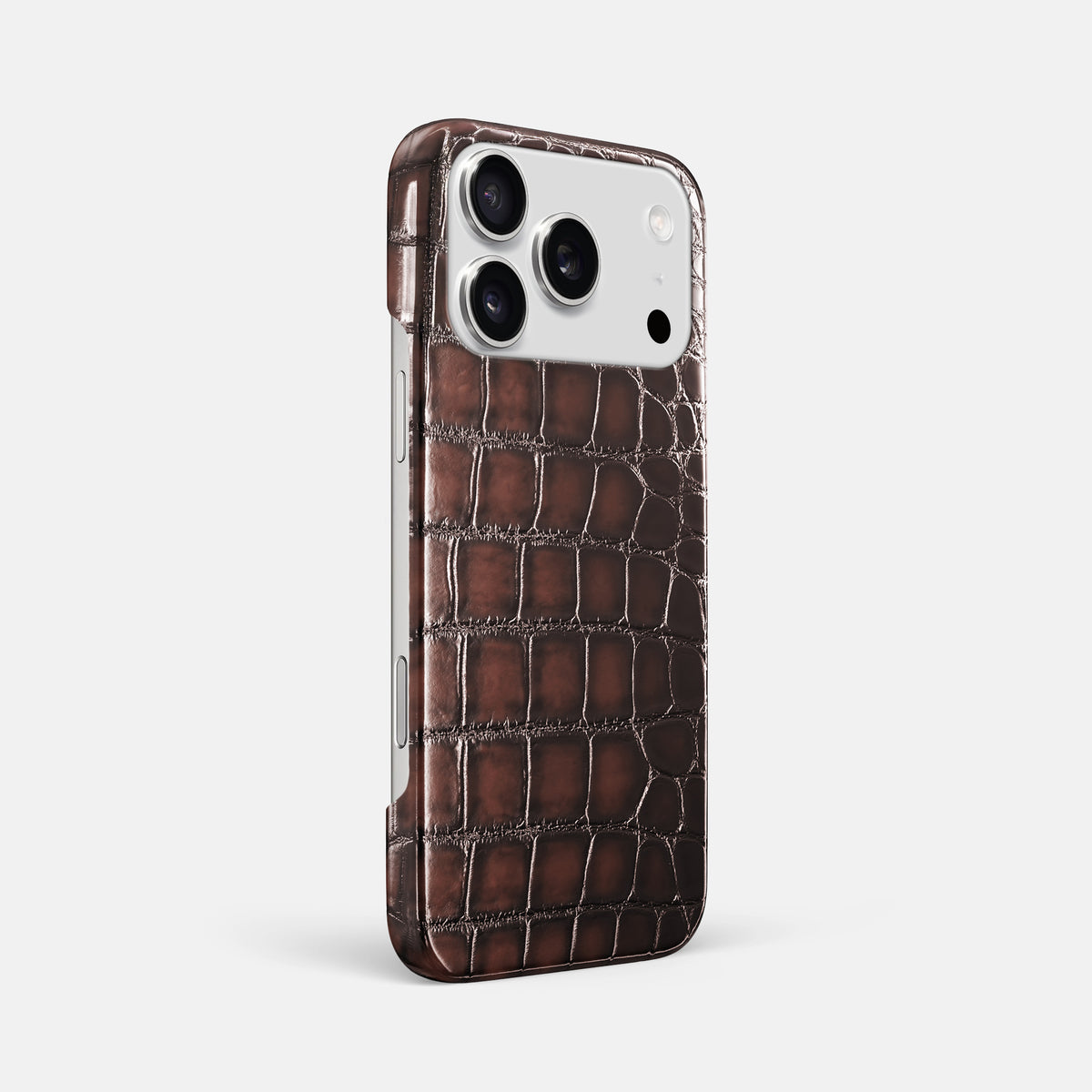 Slim Case For iPhone 17 Pro Max In Patina Alligator -2 | Havana-Brown