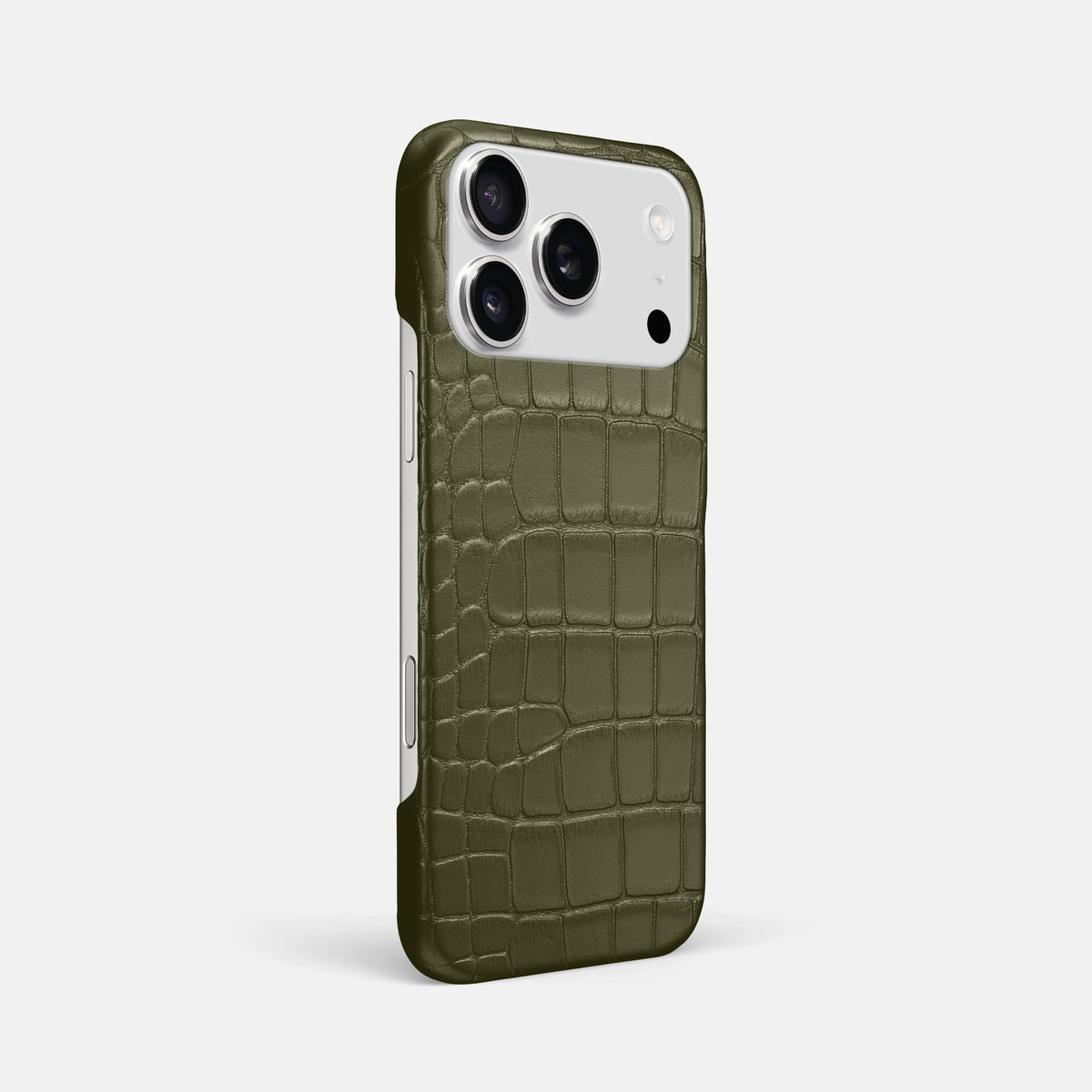 Slim Case For iPhone 17 Pro Max In Alligator -2 | Kaki-Green