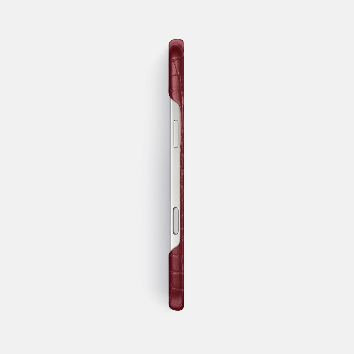 Slim Case For iPhone 17 Pro Max In Alligator -3 | Burgundy
