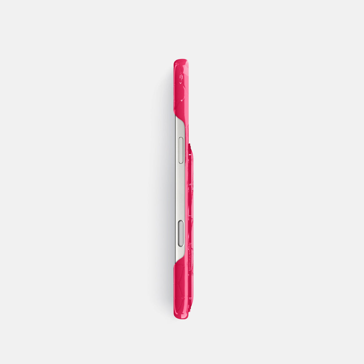 Slim Card Case For iPhone 18 Pro In Shiny Alligator -3 | Pink-Panther