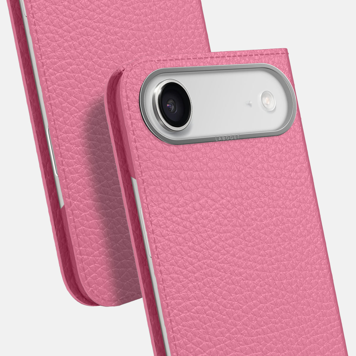 Folio Case For iPhone 17 Air In Calf -5 | Pink-Steel