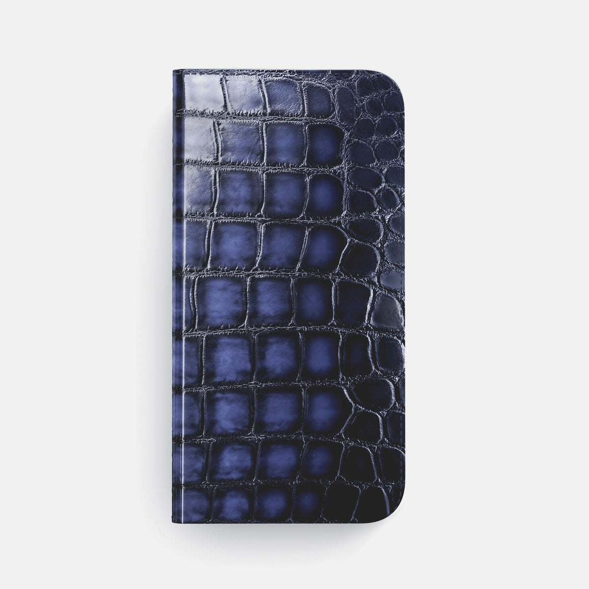 Folio Case with Card For iPhone 18 Pro Max In Patina Alligator -4 | Havana-Blue-Steel