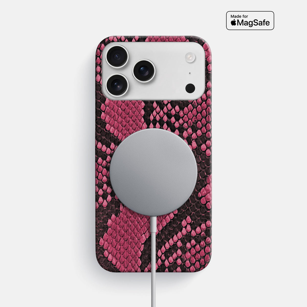 Slim Case For iPhone 18 Pro Max In Deluxe Python -5 | Burgundy