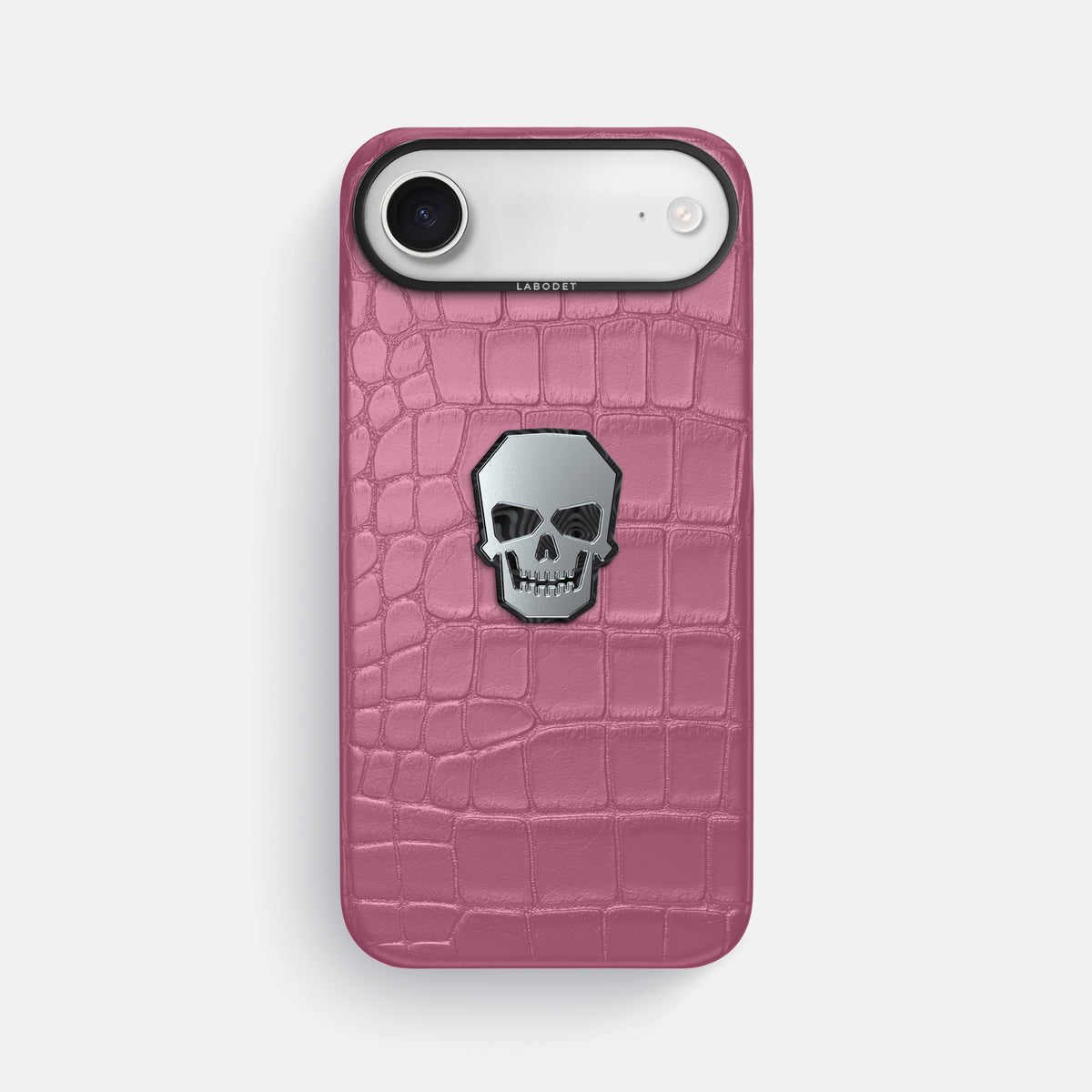 Classic Case With Titanium Skull For iPhone 17 Air In Alligator -1 | Pink-Lagoon-Black