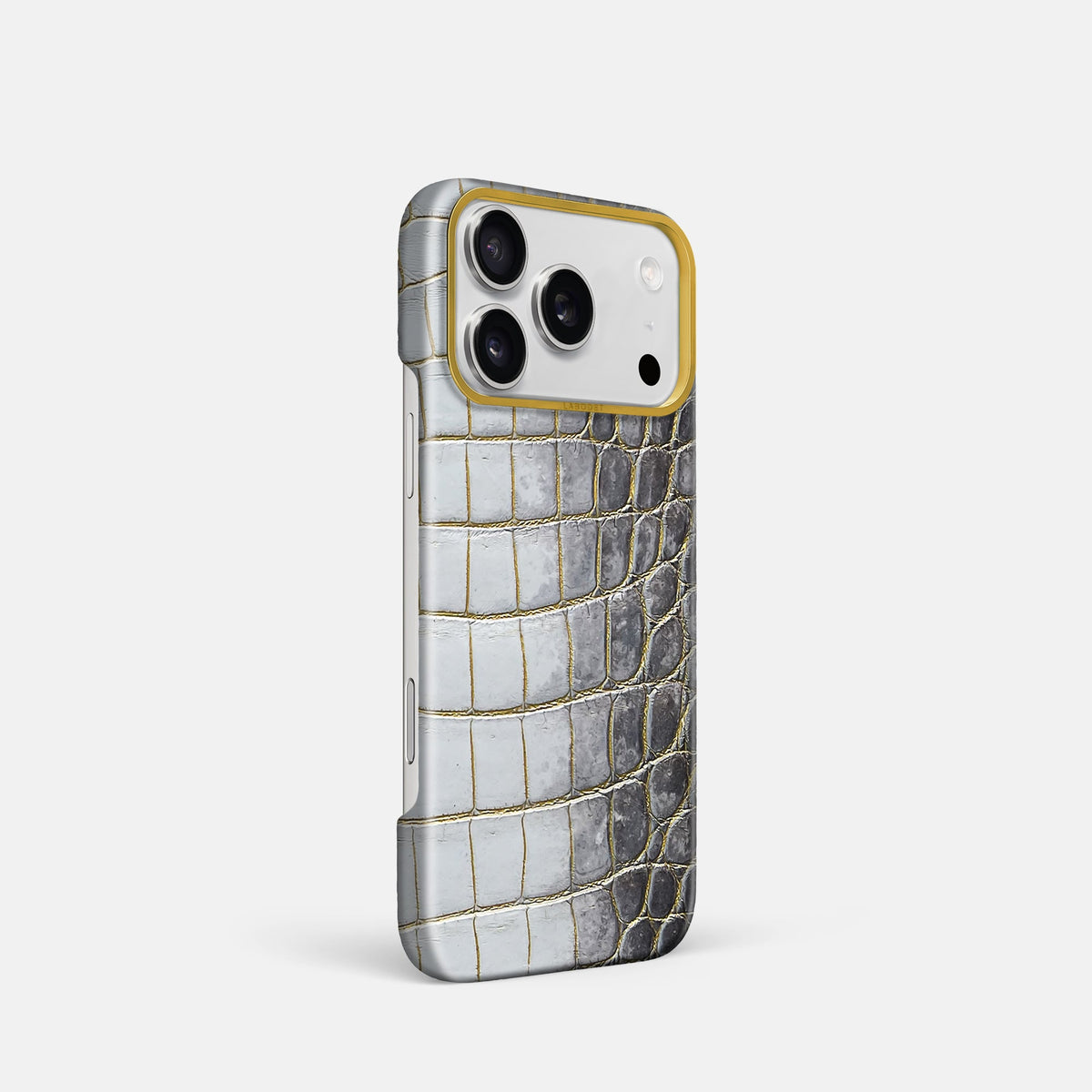 Classic Case For iPhone 18 Pro In Himalayan Crocodile -2 | Gold-Gold