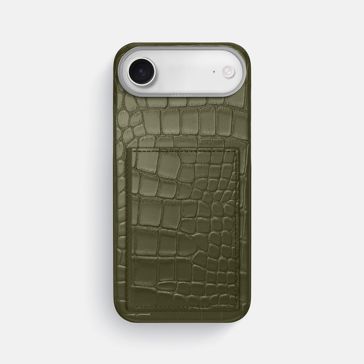 Bi-Fold Case For iPhone 17 Air In Alligator -1 | Kaki-Green-Steel