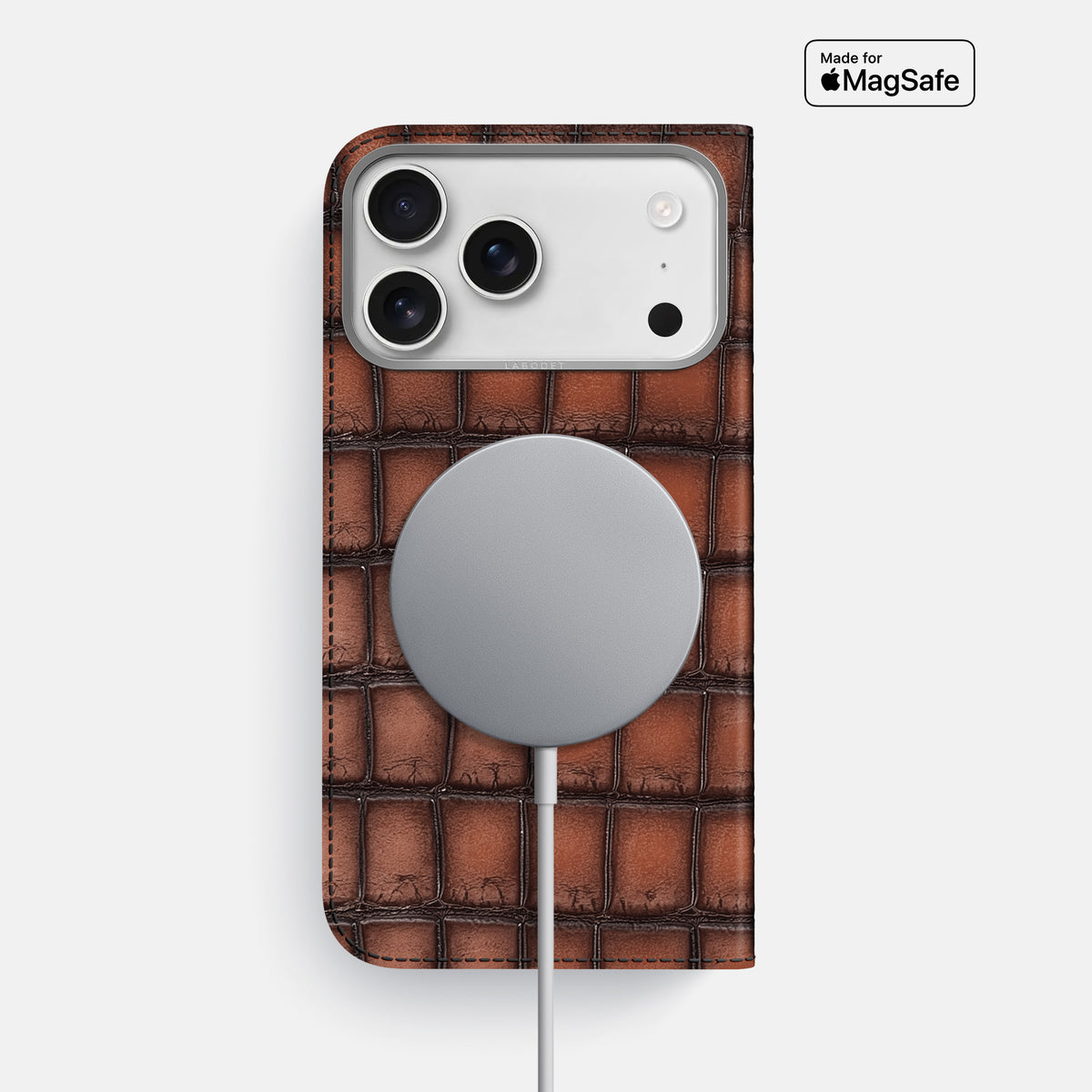 Folio Case For iPhone 17 Pro Max In Patina Alligator -3 | Baobab-Steel
