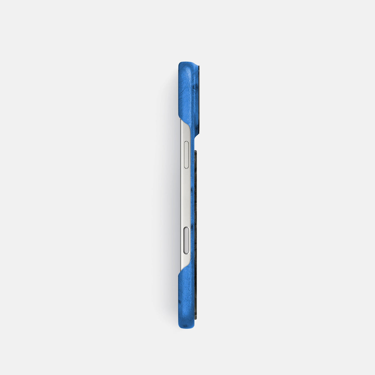 Classic Case With Carbon Dragon For iPhone 18 Pro In Ostrich -3 | Royal-Blue-Black