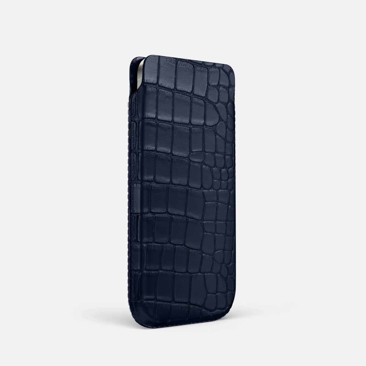Pouch Case For iPhone 18 Pro In Alligator -2 | Navy-Blue