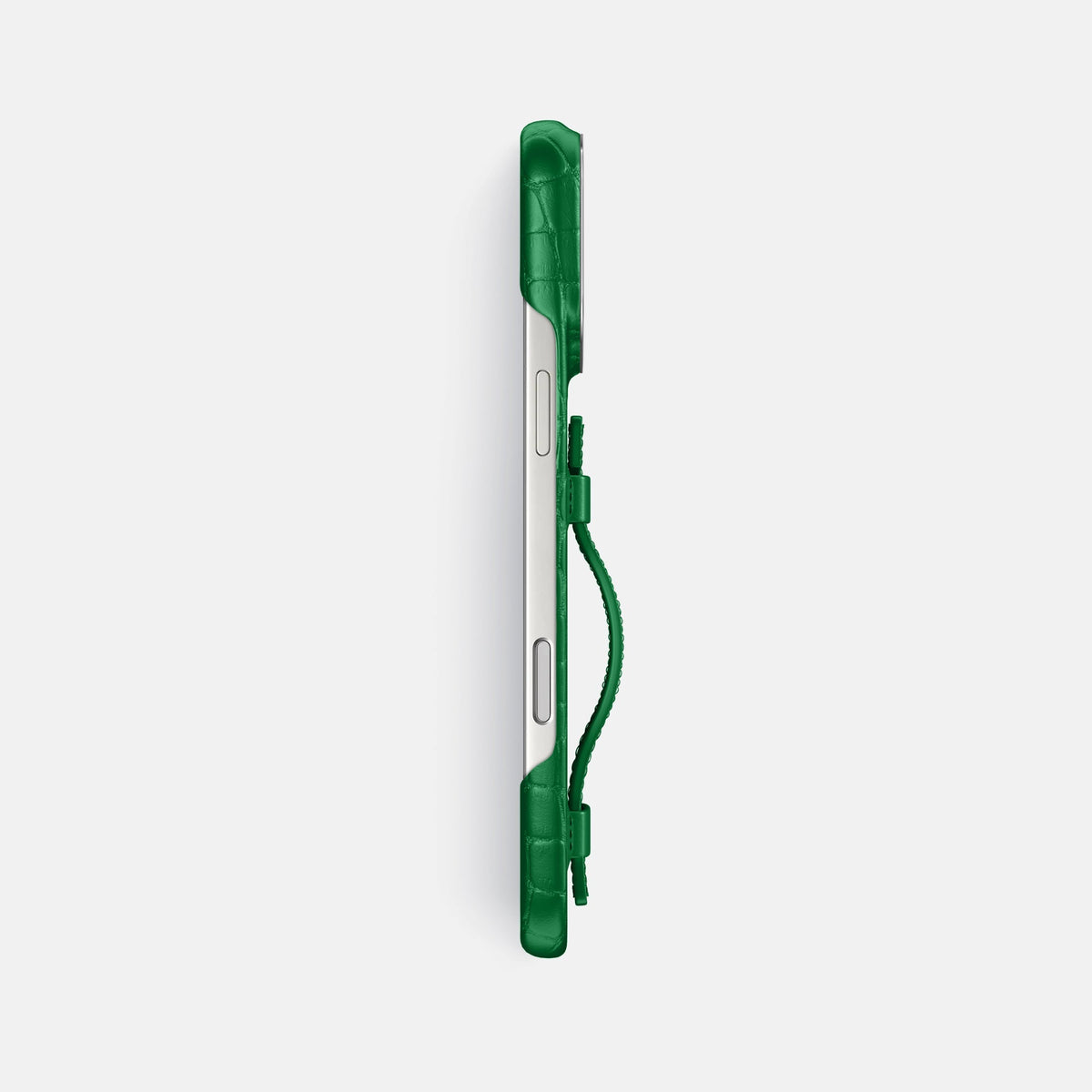 Handle Case For iPhone 18 Pro Max In Alligator -3 | Forest-Green-Steel