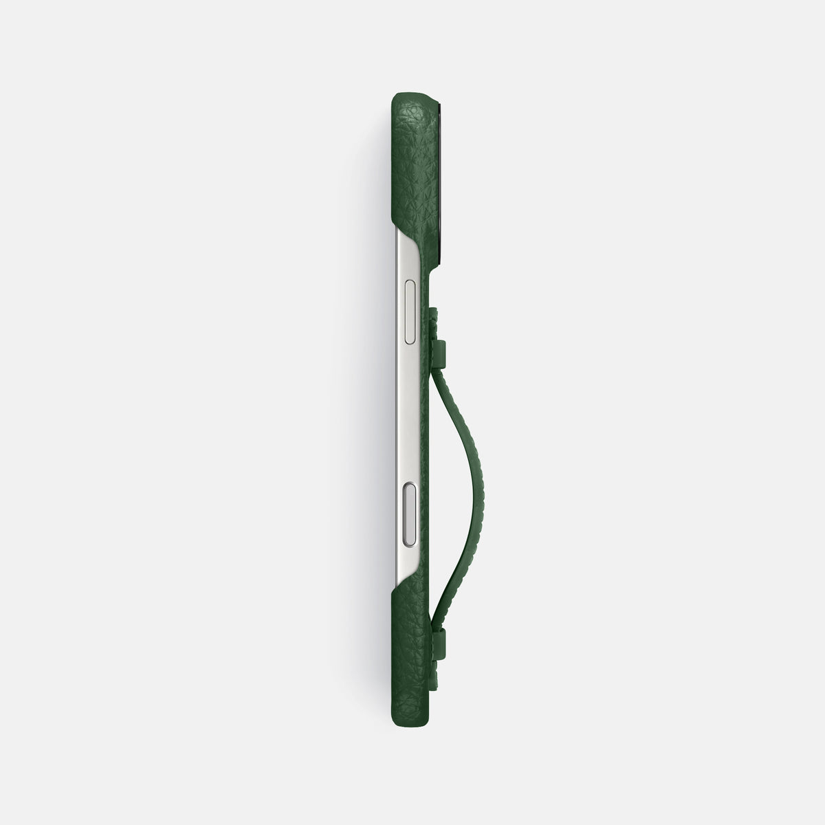 Center Handle For iPhone 17 Pro Max In Calf -2 | Dark-Green-Black