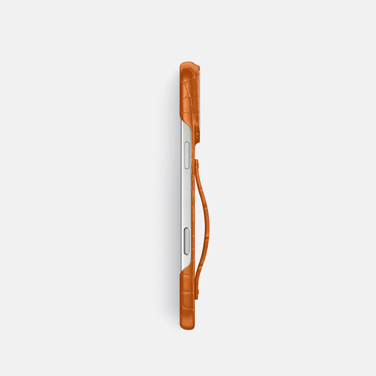 Finger Case For iPhone 17 Pro In Alligator -3 | Orange-Steel