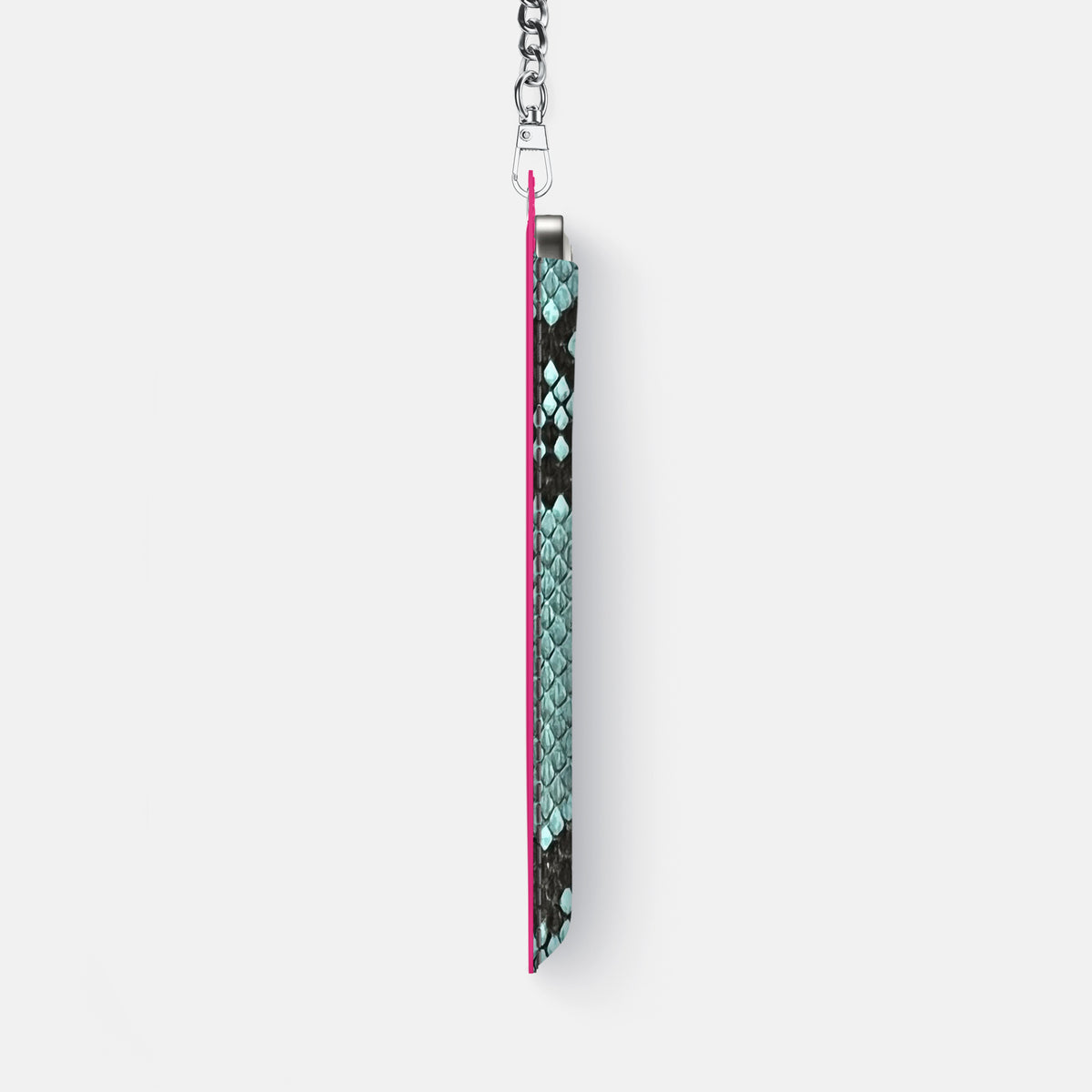 Crossbody Bag For iPhone 17 Air In Deluxe Python -4 | Blue-Lagoon-Steel
