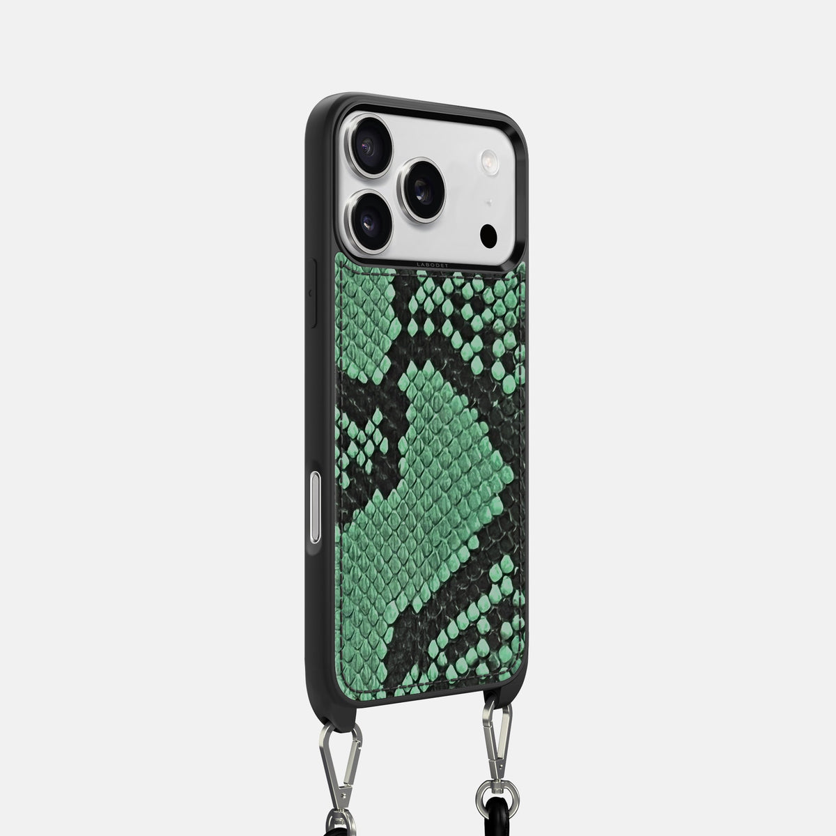 Crossbody Sport Case For iPhone 18 Pro In Deluxe Python -2 | Forest-Green