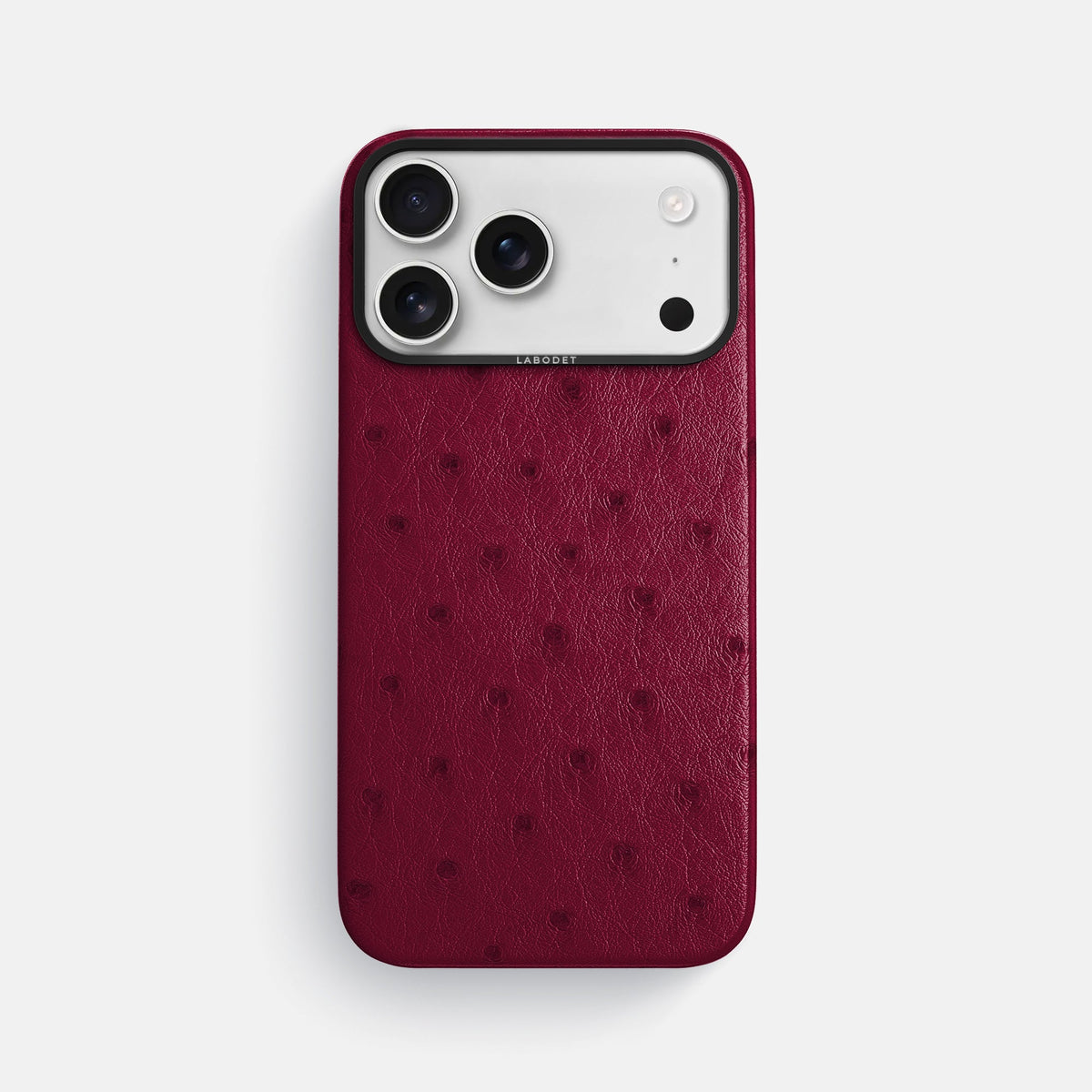 Classic Case For iPhone 18 Pro Max In Ostrich -1 | Bordeaux-Black