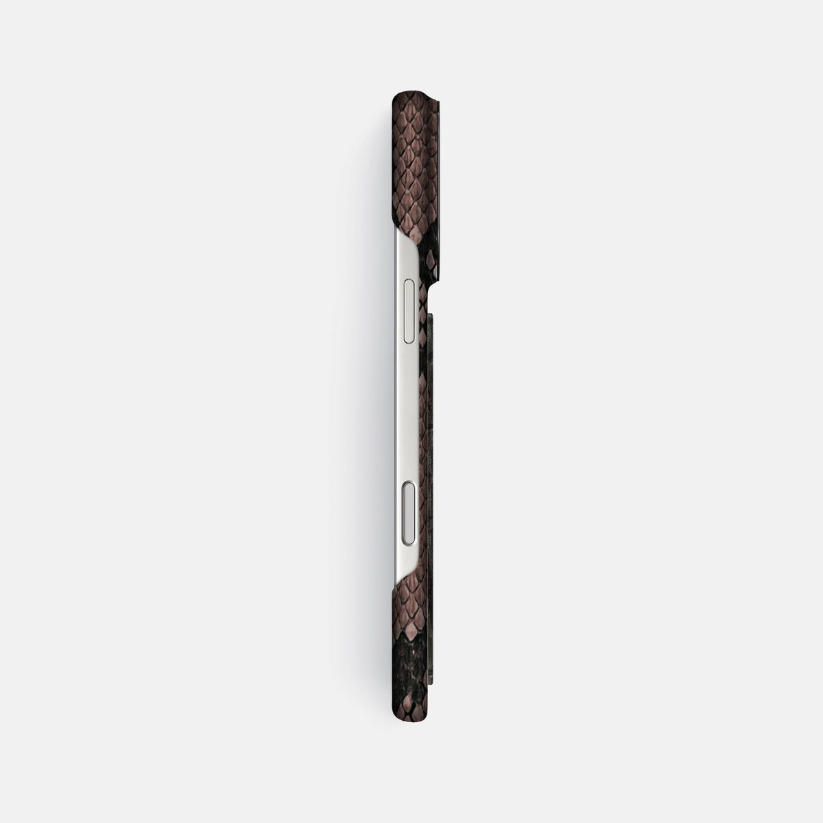 Classic Case With Carbon Dragon For iPhone 18 Pro Max In Deluxe Python -3 | Mahogany-Brown-Black
