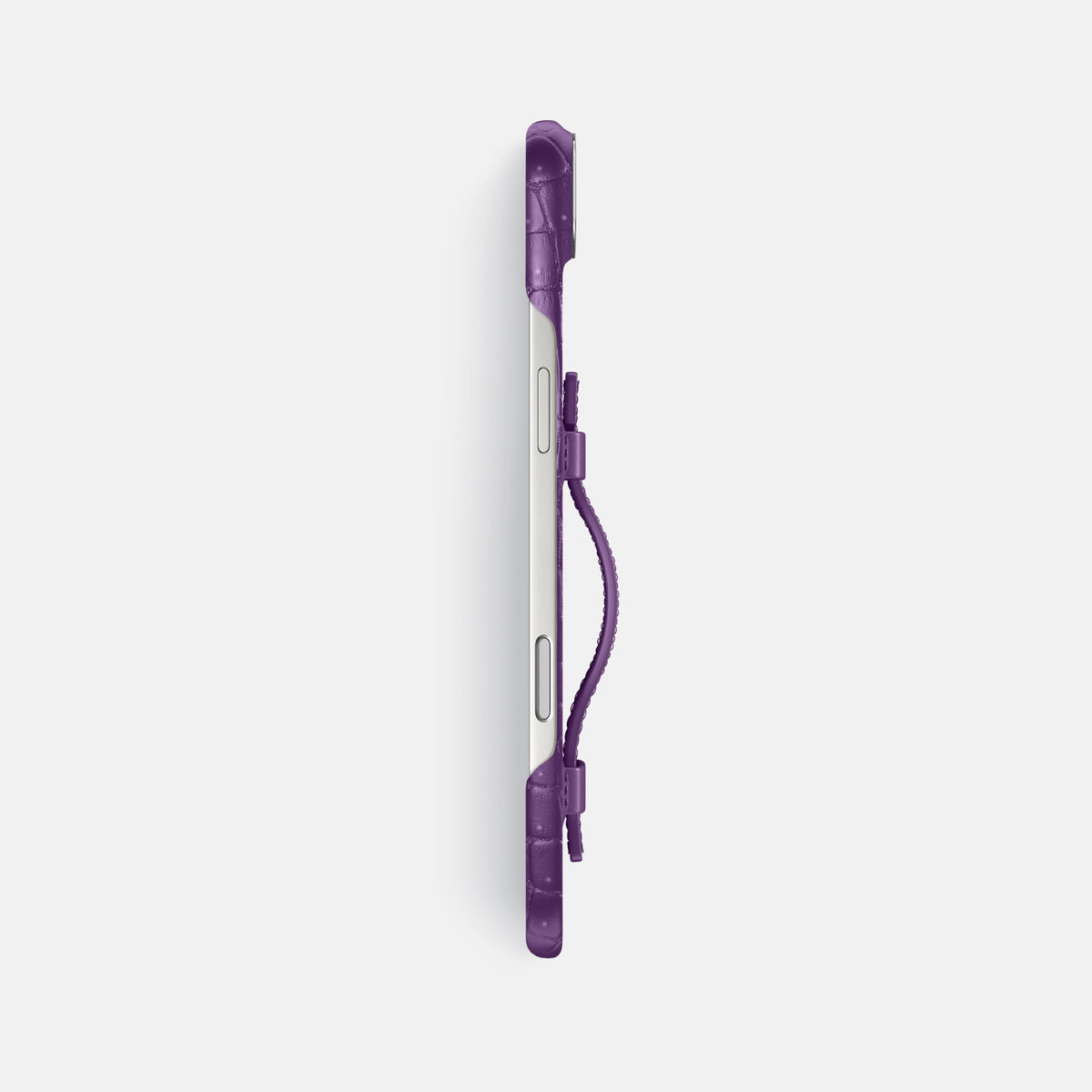 Handle Case For iPhone 17 Air In Porosus Crocodile -3 | Purple-Steel
